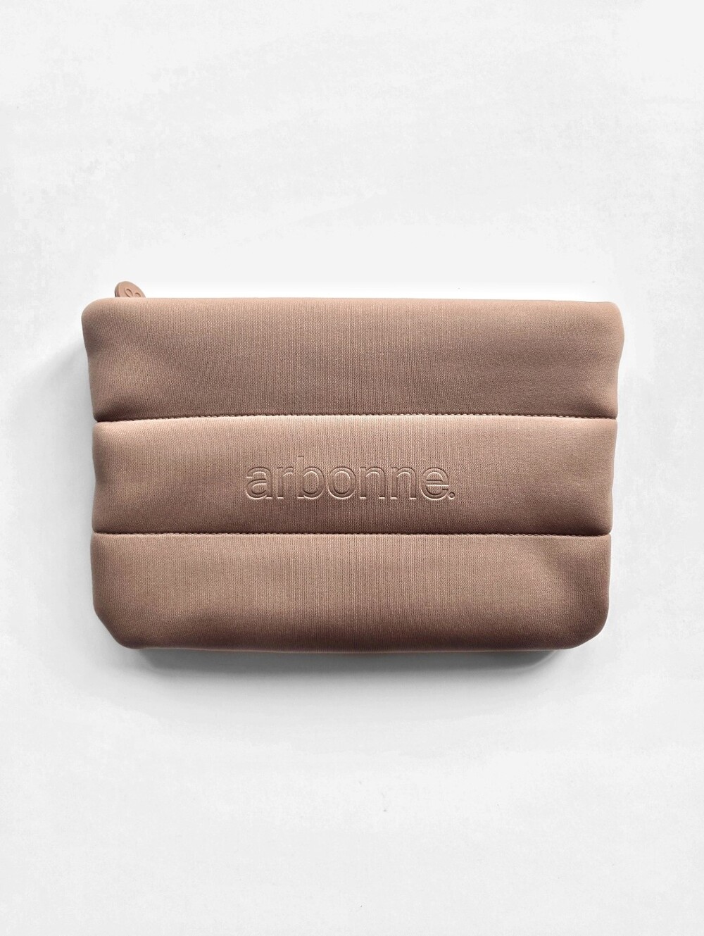 ARBONNE Nude Pillow Puff Cosmetic Zipper Pouch Bag